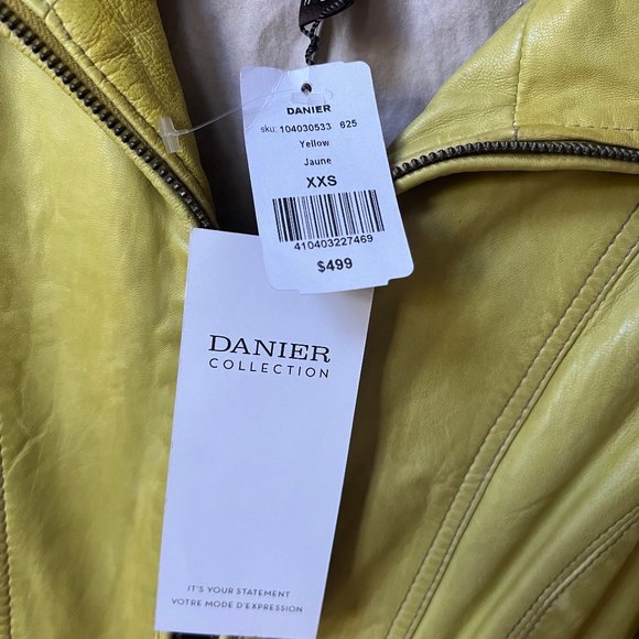 Danier Leather Jacket XXS New - Picture 1 of 2